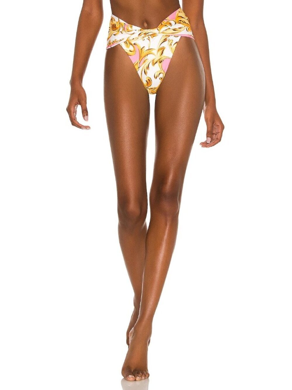 Agua Bendita X REVOLVE Lily Bikini Bottom Pink Brocade Womens Size XS